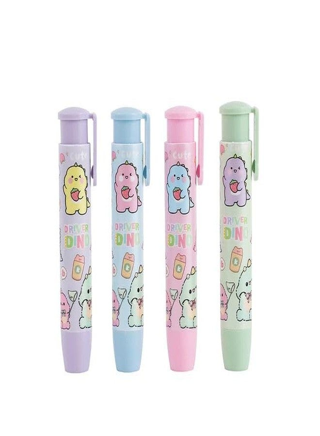 Radhya Accessories Push Eraser for Girls Retractable Erasers (Pack of 2) Stationeries Erasers for Boys Eraser Pencil Erasers (Dino) - Image 1